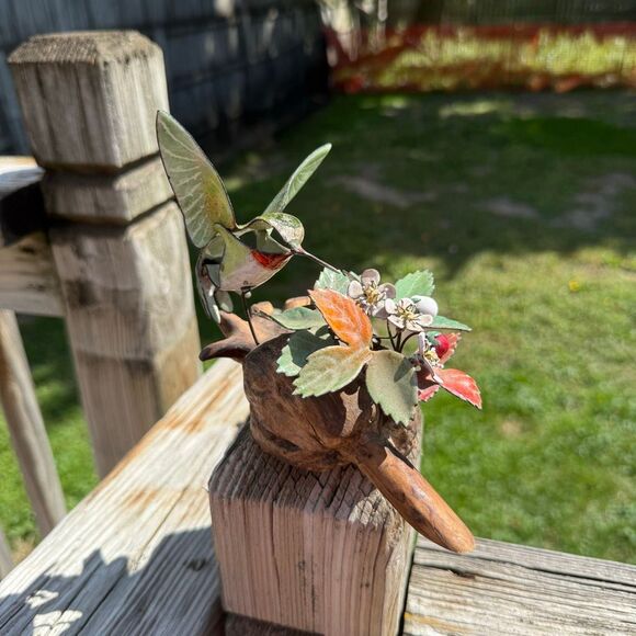 Norman Brumm Metal Art Sculpture Figurine Hummingbird Wild - Picture 2 of 6